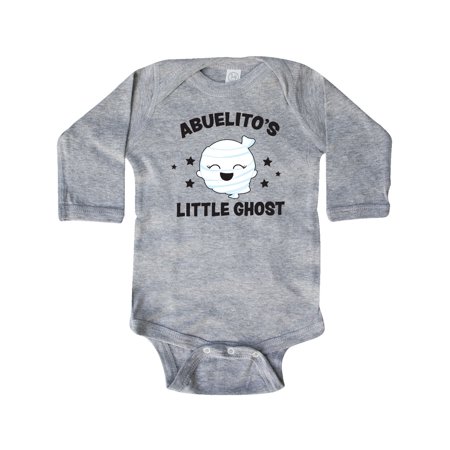 

Inktastic Cute Abuelito s Little Ghost with Stars Gift Baby Girl Long Sleeve Bodysuit