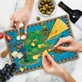 thumbnail image 4 of Island Map Cutting Board, Funny of Treasure Island with a Pirate Ship and Parrot Play Room, Decorative Tempered Glass Cutting and Serving Board, Large Size, Multicolor, by Ambesonne, 4 of 5