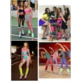 thumbnail image 6 of LAVA 2 Packs 80s Adult Neon Leg Warmers Knitted Crochet Long Boot Socks for Yoga Workout Dance Party Blue, 6 of 8