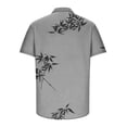 thumbnail image 4 of Honeeladyy Mens Hawaiian Shirts Summer Short Sleeve Button Down Printed Slim Shirts for Beach Party Valentines Day Gift for Husband Gray XL, 4 of 5