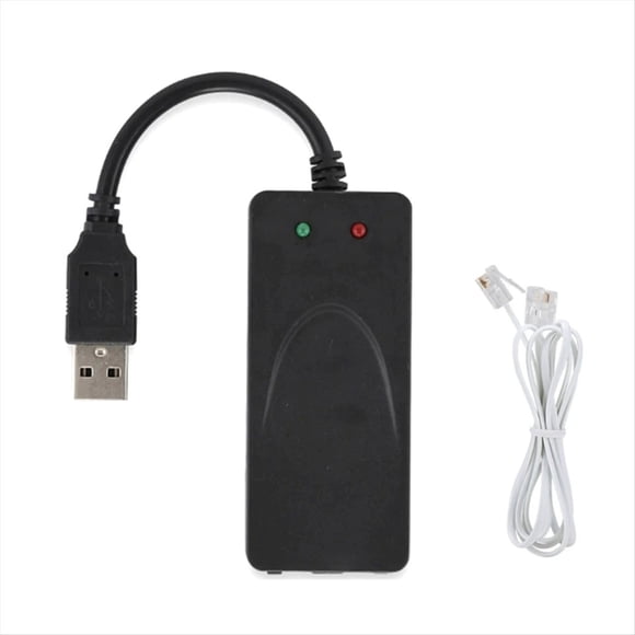 Módem de Fax, Controlador de Módem Externo USB2.0 56K, Módem USB Conecta y Reproduce, Estándar y Ampliado Según Instrucciones (Puerto Dual)