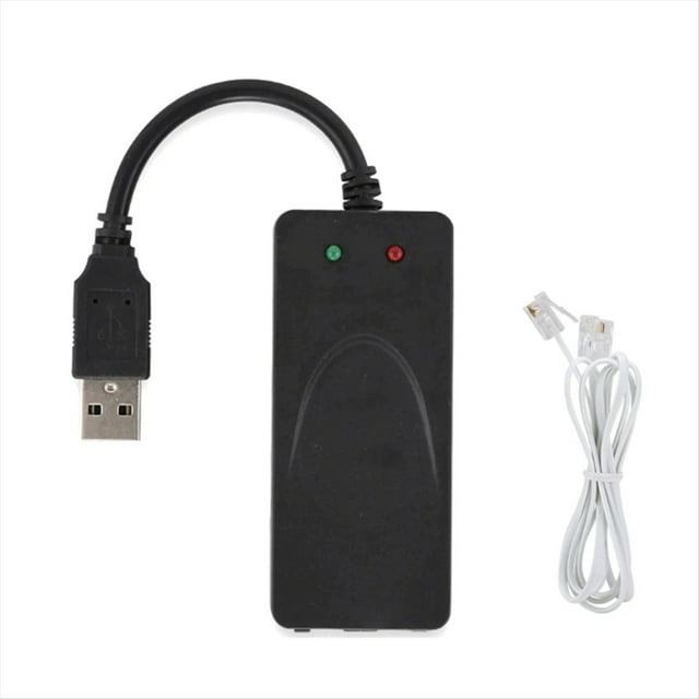 Módem de Fax, Controlador de Módem Externo USB2.0 56K, Módem USB Conecta y Reproduce, Estándar y Ampliado Según Instrucciones (Puerto Dual)