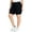 Deep Black, variant on Trendy Plus Size Ribbed Bike Shorts Deep Black 3X