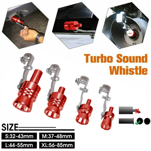 RRJ 4Pcs Car Exhaust Pipe Whistle Sound Maker, Straight Tailpipe Accessory, Aluminum CNC Machined Engine Noise Enhancer, Performance Exhaust Mod for Sedan Truck SUV