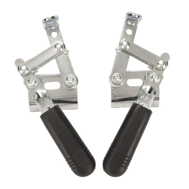 2 frenos para silla de ruedas de acero con montaje lateral, manuales, sensibles.