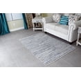 thumbnail image 2 of 4x6' Rug for Living Room - Natural White & Blue Checkered Indoor Non-Slip Eco-friendly 100% Denim & Cotton Chindi Area Rug (48 X 72"), 2 of 7