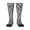 1 Black, variant on Women's Knee High Socks Soccerballs Pattern Outdoor Casual Tube Socks