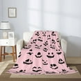 thumbnail image 7 of Halloween Blanket Throw Blanket for Couch Sofa and Bed, halloween elements context Halloween Plush Throw Blanket, Halloween Decor Fuzzy Cuteness Comfy Flannel Blanket, 7 of 7
