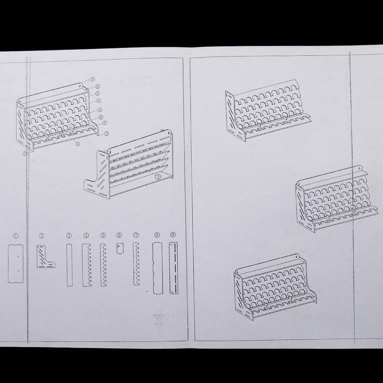 Wood Paint Rack Modular Brush Organizer Paint Acrylic Storage Holder Model Box - 8, Men's, Size: Small, Other