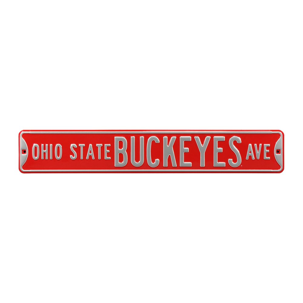 Ohio State Buckeyes 6" x 36" College Ave Street Sign Scarlet