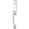 thumbnail image 1 of Weslock R1300--UASL20 Right Hand Bordeau Interior Single Dual Cylinder Handleset Trim for Lexington or Colonial with Adjustable Latch & Round Corner Strikes, Antique Brass, 1 of 2