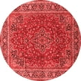 thumbnail image 1 of Ahgly Company Indoor Round Medallion Red Traditional Area Rugs, 4' Round, 1 of 4