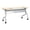 Silver Mist Frame/Maple Top, variant on Learniture High-Pressure Laminate Mobile Flipper Table, Rolling Flip-Top Nesting Training Table for Classrooms, Offices & Collaborative Workspaces