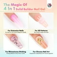 thumbnail image 7 of Saviland Solid Builder Nail Gell Kit - 6 Color No-Sticky Hand Extension Gel Kit without Nail Form for 3D Nail Gel for Nail Extension Nail Carving Nail Art Beginner, 7 of 7