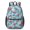 Football and Triangle Lightblue Pattern, variant on Football and Star Black Pattern 17" Waterproof Oxford School Backpacks for Teens, S-Shape Padded Straps, for School, Travel, Hiking, Camping