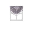 thumbnail image 4 of R64 Set of 2 Panels & 3 Matching Waterfall Valances Silver Color 100% Privacy Blackout Window Curtain for Bedroom Home Décor, 4 of 4