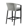 thumbnail image 4 of Armen Living Palma 26" Aluminum Outdoor Counter Height Bar Stool in Gray, 4 of 8