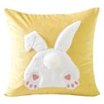 thumbnail image 3 of Caja Almohada Conejito Pascua 45x45cm Case Conejo Felpa (espalda Conejo) Amarillo, 3 of 5