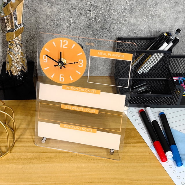 unbranded 1Jgo Pizarra De Escritorio Acrílica Con Moderno Y Espacio Para Anotaciones