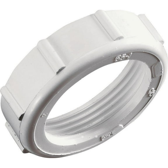 Plumb Pak PP9256W Slip Joint Nut, 1-1/4 in, PVC, White