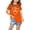 01 Orange, variant on Kids Girls Cute Print Raglan Ringer Short Sleeve T-Shirt, Heart Graphic Tee For Girls Casual Wear and Playdates
