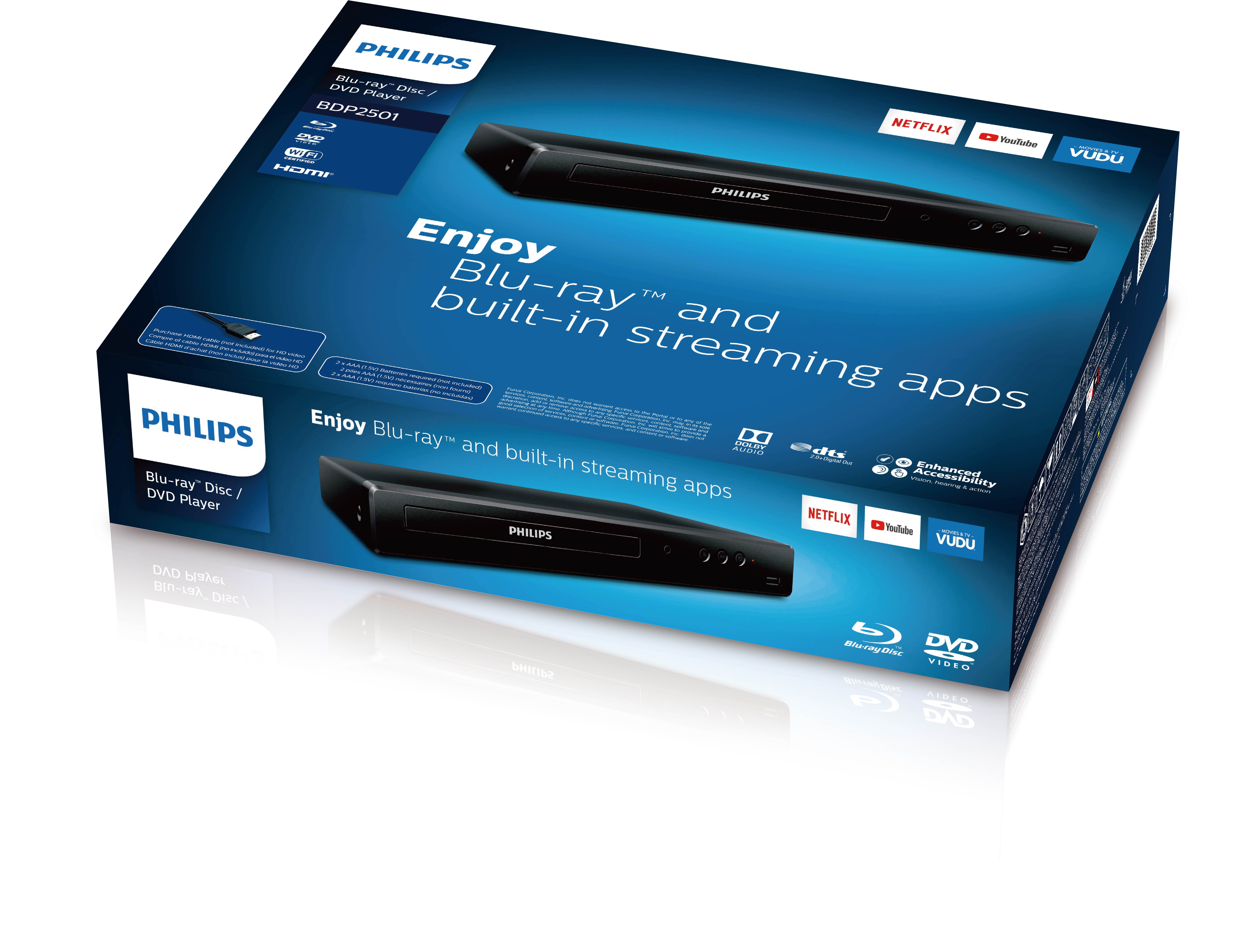 Philips WiFi Streaming Blu-Ray and DVD Player - BDP2501/F7 - image 3 of 8