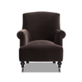 thumbnail image 2 of Eloise 30" Pleated Sock Arm Accent Armchair Deep Brown Performance Velvet, 2 of 10