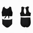 thumbnail image 5 of Gubotare Tween Bathing Suits Girls Ruffle Tankini Top with Adjustable Straps and Bikini Bottom 2-Piece SwimsuitSize 13-14 (Black,13-14 Years), 5 of 9