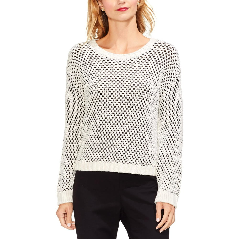 Vince Camuto - Vince Camuto Womens Textured Long Sleeves Pullover ...