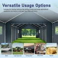 thumbnail image 5 of Summit Living 13' x 24' x 9.6' Portable Carport with Removable Sidewalls, Outdoor Storage Shelter, Garage with All-Weather Canopy, 5 of 11