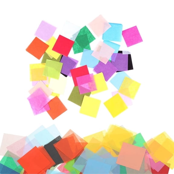 QZS Rainbow Tissue,2x2inch Durable Tissue Paper Squares for Arts and Crafts,6000Pcs Squares Paper for DIY Scrapbooking Supplies