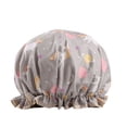 thumbnail image 1 of Shower Caps Double Layers Bath Caps Waterproof Designed Satin Lined Keeping Hair Dry, 1 of 2