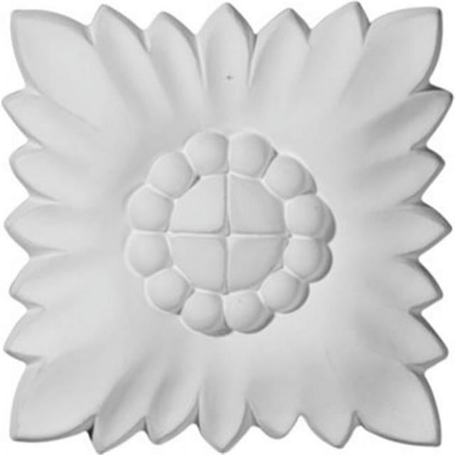Ekena Millwork ROS03X03DN 3,37 Po. X 3,37 Po. H X 0,62 Po. Rosace Florale Daniela Architecturale