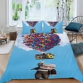 thumbnail image 2 of Disney Up Conjunto de sábanas temático, trío de piezas, cómodo y amigable con la piel, diseño único, regalo de decoración para el hogar para familiares, amigos y fans,140cm *210cm, 2 of 6