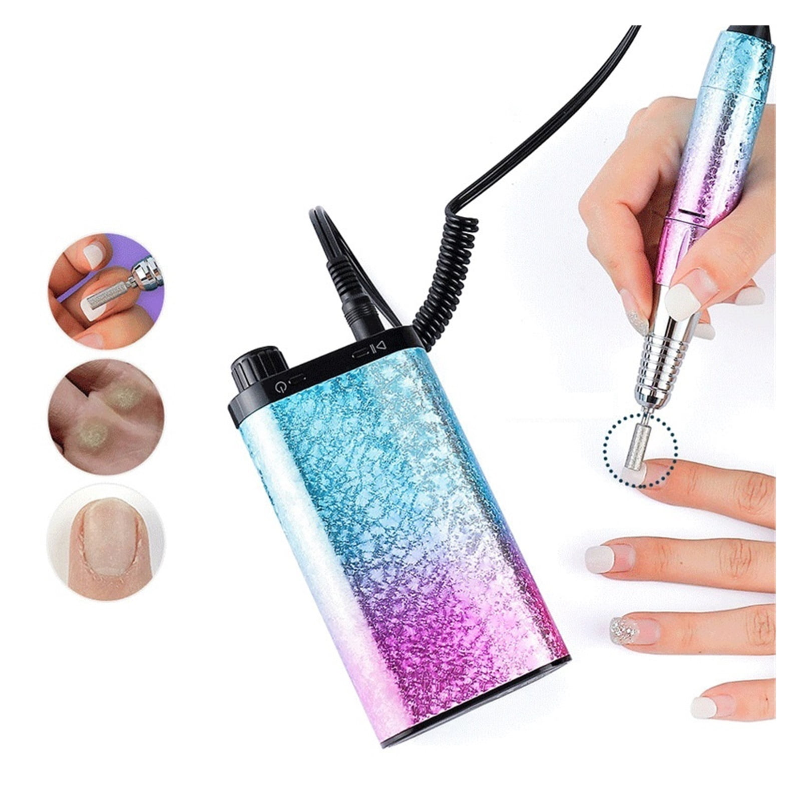 35000RPM Wireless Nail Drill Machine Portable Nail Master Fast Nail Removal Strong Manicure Pedicure Polishing Milling Cutter ,Lightweight and Portable