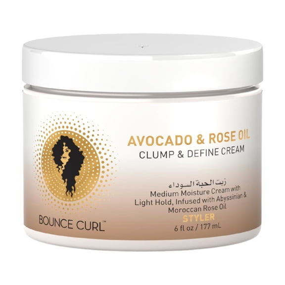 Bounce Curl Avocado & Rose Oil Clump & Define Cream for Curly Frizzy Hair