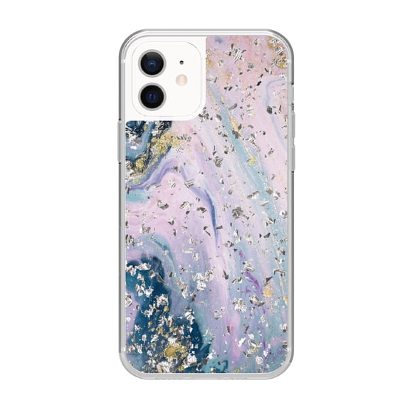 onn. Fashion Phone Case for iPhone 12 / iPhone 12 Pro - Marbled with Glitter