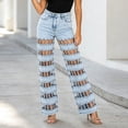 thumbnail image 5 of TFEOQRY Womens Denim Pants with Pockets High Waist Cutout Hollow out Straight Jeans for Club Party, 5 of 9