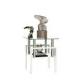 thumbnail image 6 of Modern Tempered Glass Side Table, Square End Table Coffee Table with Metal Legs and Open Shelf for Living Room Bedroom, White 1-Piece, 6 of 7