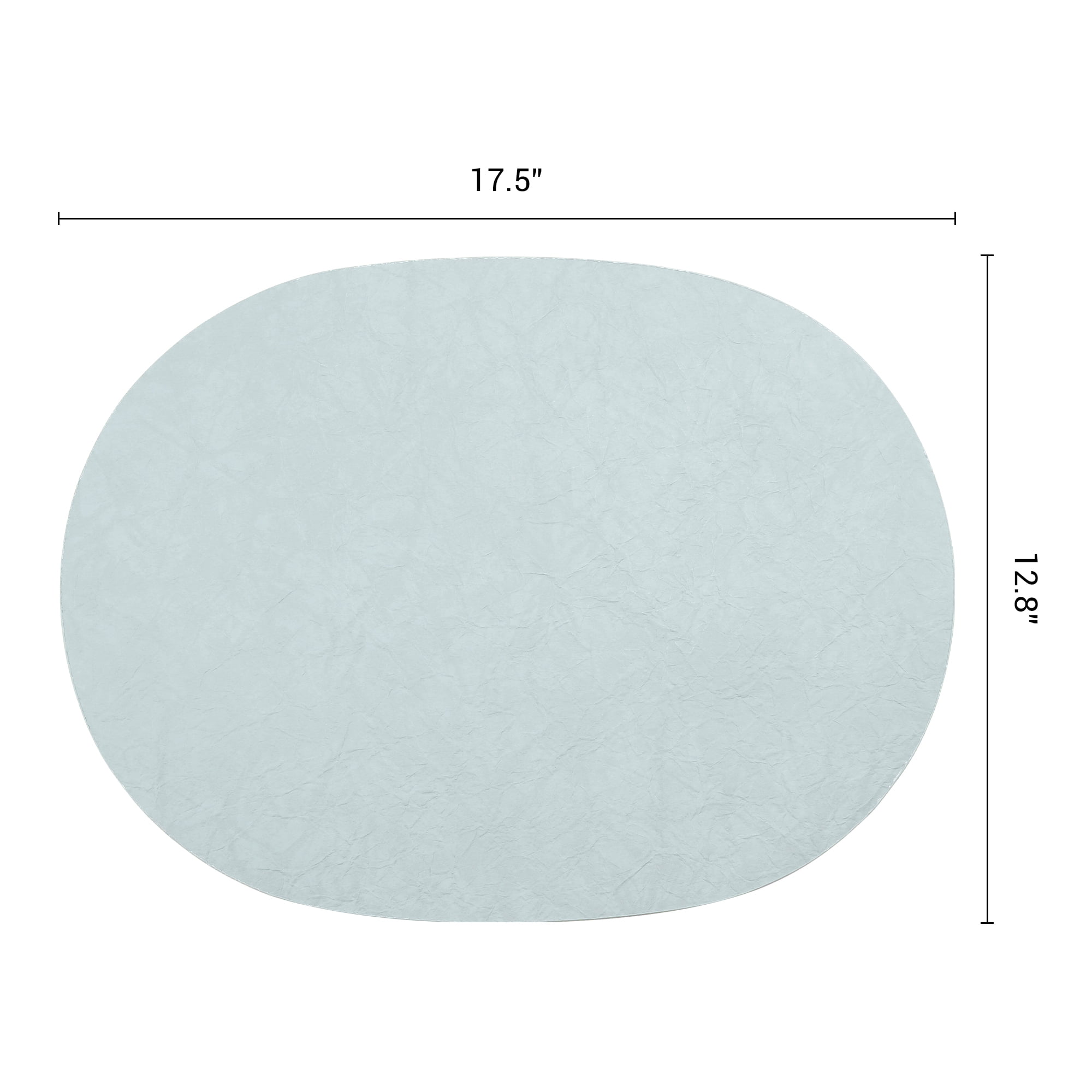 Unique Bargains 4pcs Faux Leather Placemats Light Blue 17.5"x12.8"