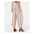 thumbnail image 2 of BAR III Womens White Tie Front Striped Wide Leg Pants Size: L, 2 of 4