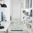 thumbnail image 4 of Yayeee Runner Rug for Bedroom 2'x6' Machine Washable Hallway Non Slip Mat, Darker Leafy Pattern, 4 of 8