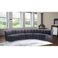 thumbnail image 2 of Meridian Furniture Limitless Gray Velvet Modular 5 Piece Sectional, 2 of 6