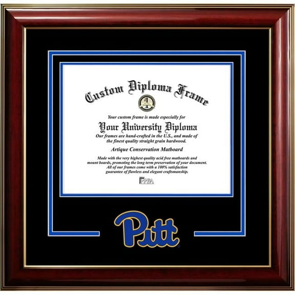 Campus Images PA993CMGTSD-1185 8.5 x 11 in. University of Pittsburgh Panthers Classic Spirit Logo Diploma Frame