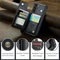 thumbnail image 5 of Mantto Case for Samsung Galaxy S21 with Card Holder, Retro PU Leather RFID Blocking Credit Card Slots Double Magnetic Clasp Flip Kickstand Shockproof Phone Cover for Samsung Galaxy S21,Black, 5 of 9