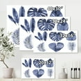 thumbnail image 4 of Designart ' Blue Watercolour Tropical Leaves I ' Farmhouse Canvas Wall Art Print, 4 of 4