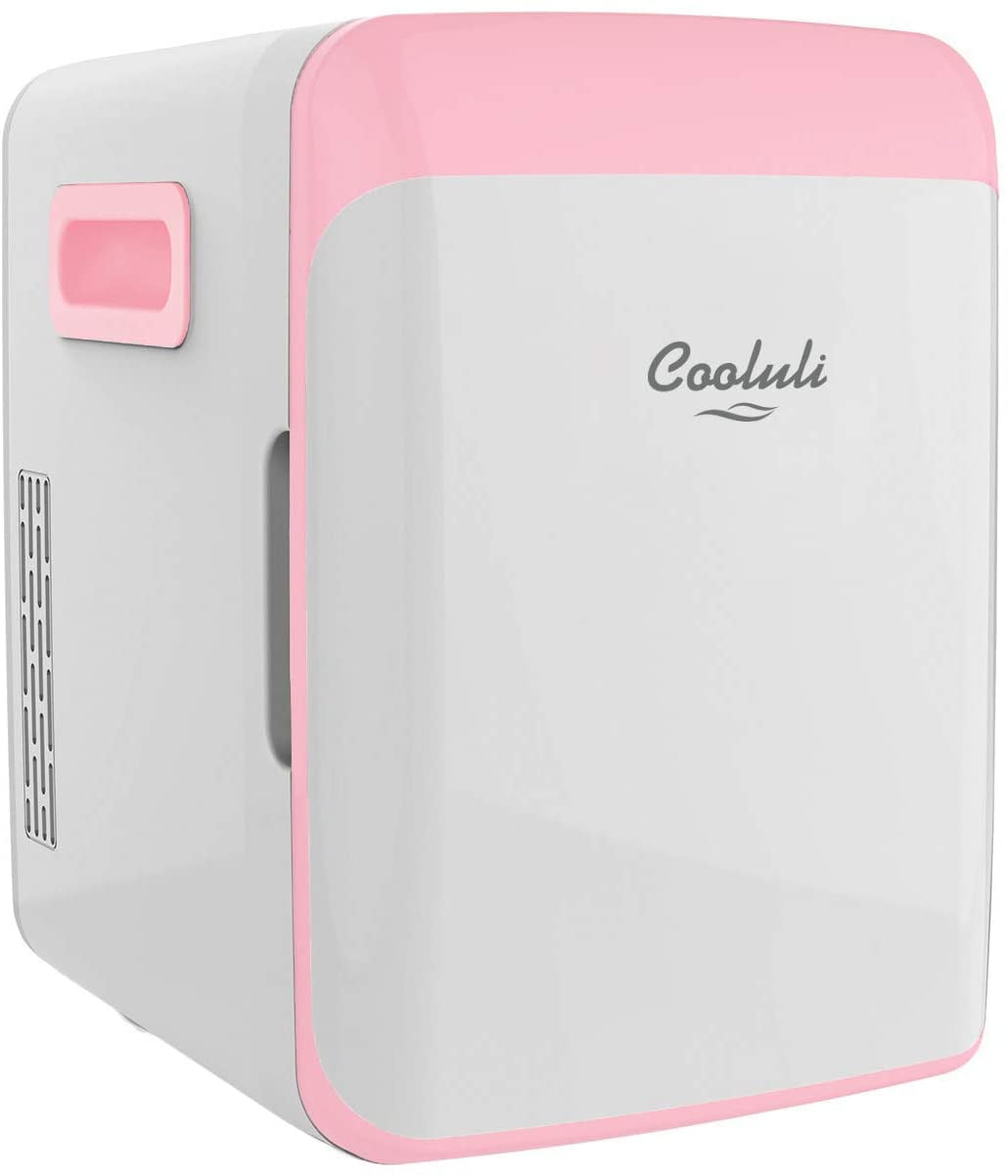 Cooluli Classic Pink 10 Liter Compact Portable Cooler Warmer Mini