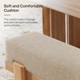 thumbnail image 6 of Tribesigns 55-Inch Dining Bench, Modern Upholstered Dining Bench with Fabric Padded Seat and MDF Frame for Dining Room, Living Room (Beige & Oak), 6 of 7