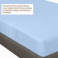 thumbnail image 6 of SKY BEDDINGS Zipper Fitted Sheet - Full Size, 8 Inch Deep Pocket, Hotel Quality Brushed Microfiber Bottom Sheet, Soft Wrinkle-Free, Shrinkage and Fade Resistant, 1 Fitted Sheet Only (Light Blue), 6 of 10