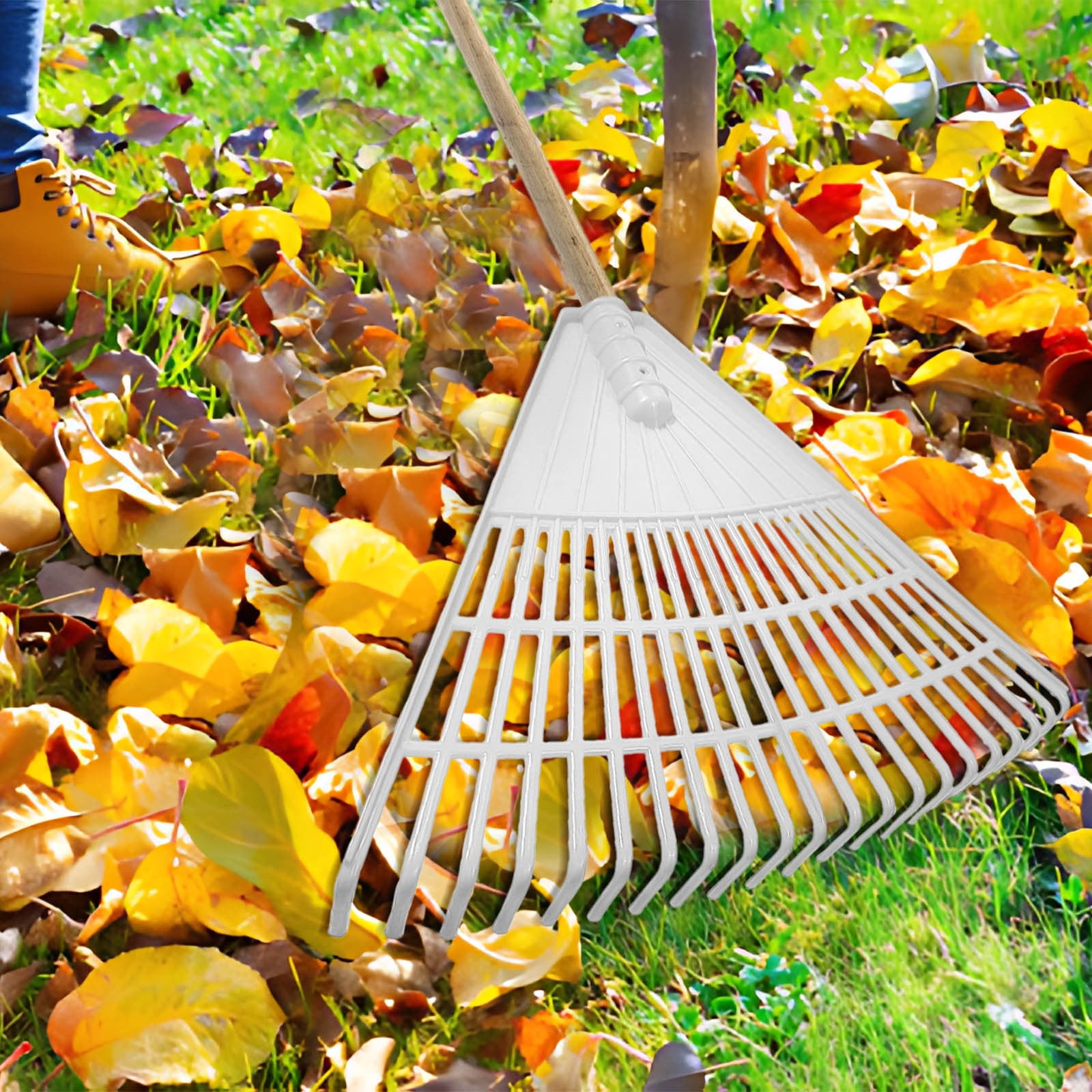 Non Scratch Grass Rake 2-Pack Lightweight Plastic Leaf Rake Heads - Non ...